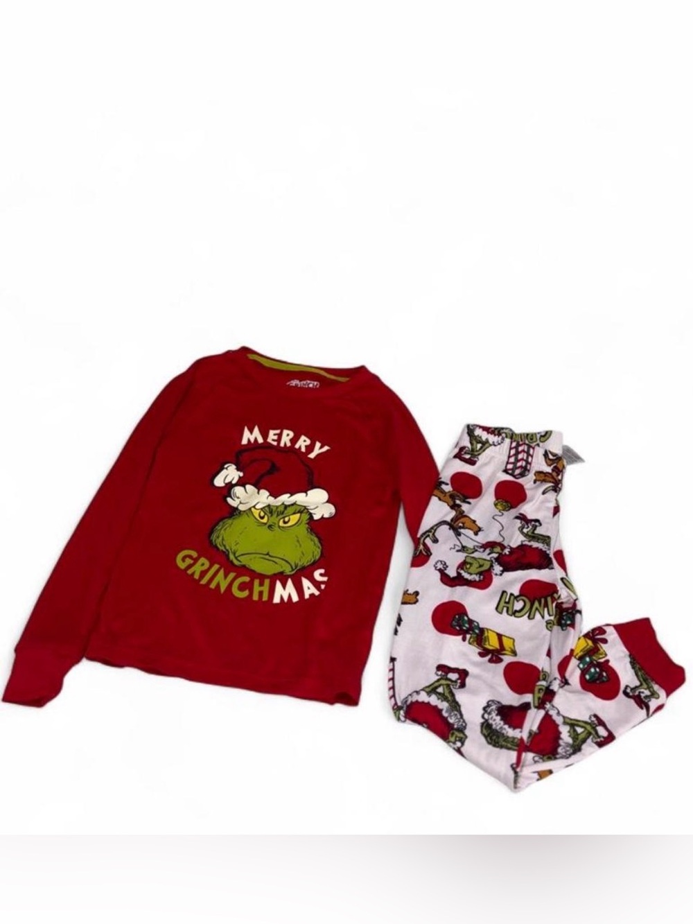 Kids Merry Grinchmas Red Pajama Set size 6